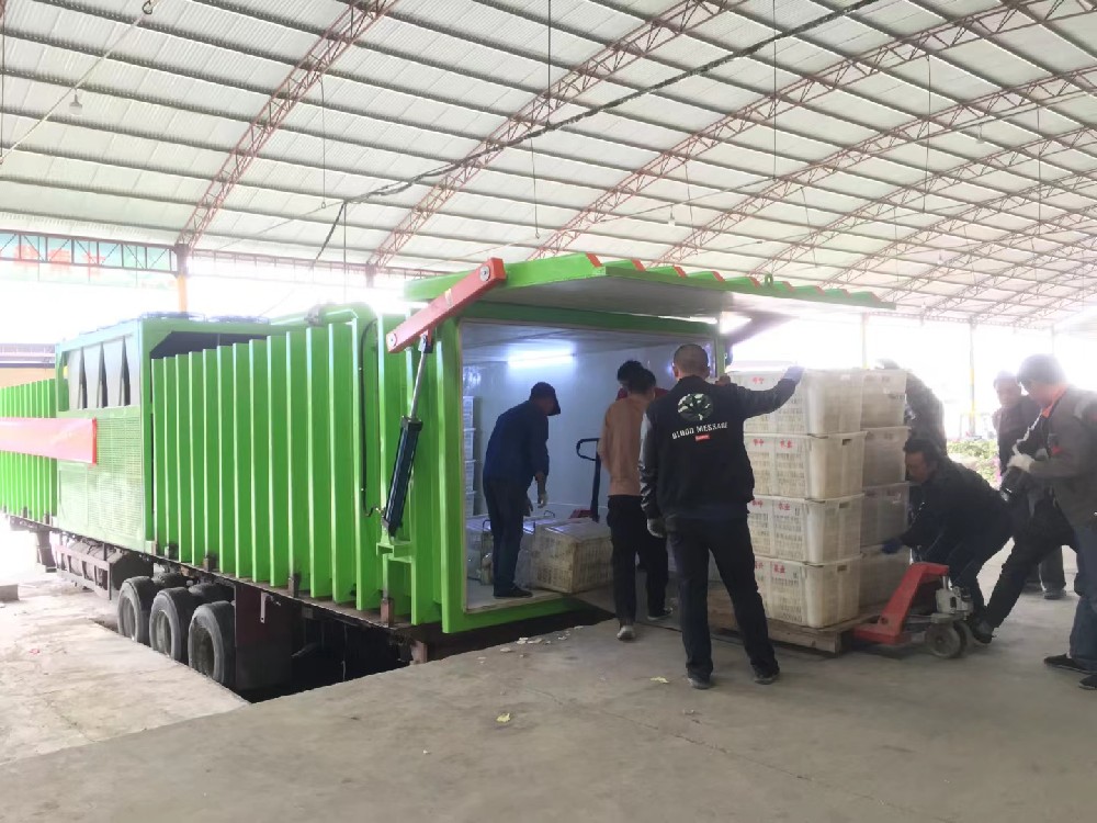 我們開發(fā)的車載雙槽移動(dòng)式果蔬真空預(yù)冷機(jī)甘肅客戶使用現(xiàn)場(chǎng)，該設(shè)備使用近5年，抽過真空后的娃娃菜不壞菜，貨架期長(zhǎng)，品質(zhì)好！